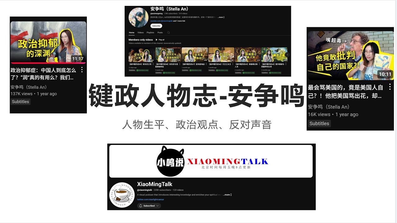 键政人物志 | 安争鸣 曾经的粉红 现在的书籍分享者 - YouTube