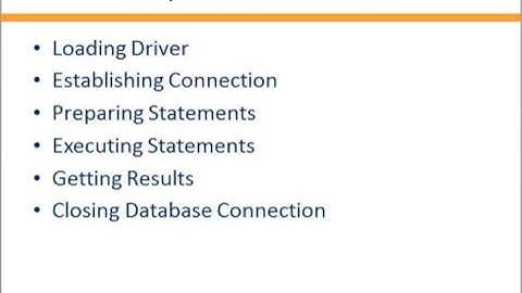 #1 Introduction to JDBC part 5 of 6