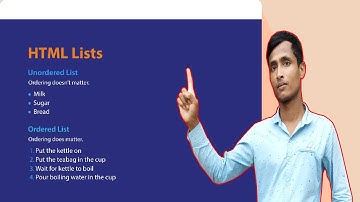HTML Tutorial  -  Ordered List and Unordered Lists