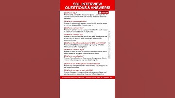 Thumbnail of SQL Interview Questions and Answers