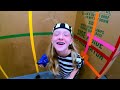 Box Fort Prison Escape!!! Whole Family Locked Up!