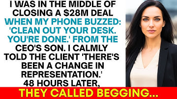 CEO’s Son Fired Me via Text While I Was Securing $28M Contract — Then I Told the Client This...