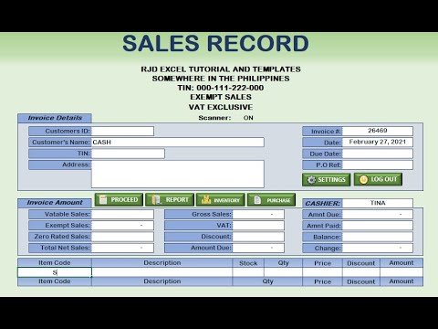 EXCEL INVENTORY MANAGEMENT SYSTEM WITH SALES AND PURCHASES - YouTube