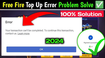 Your transaction cannot be completed google play fix || Free Fire Diamond Purchase Problem Error