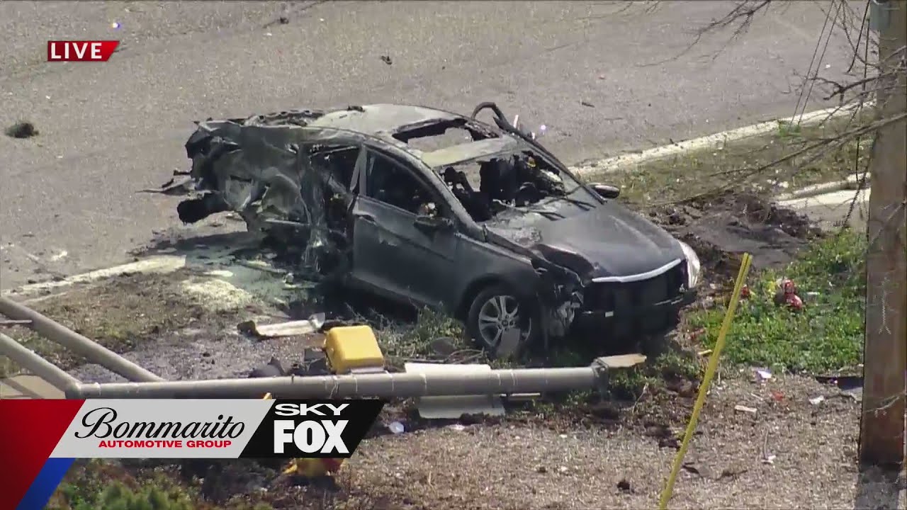 Bommarito Automotive Group SkyFOX helicopter over West Florissant crash