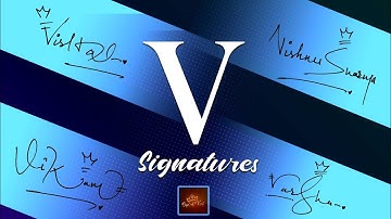 V Signature Style | How To Draw Signature Like A Billionaire (Alphabet V)