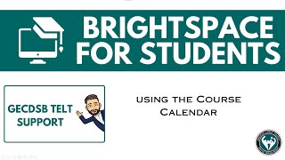 Using the Course Calendar