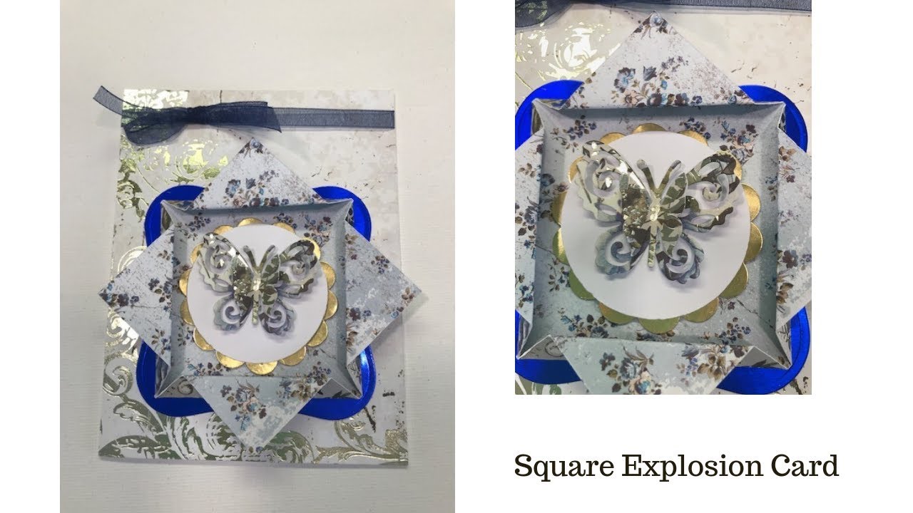 clear braces Square Explosion Card