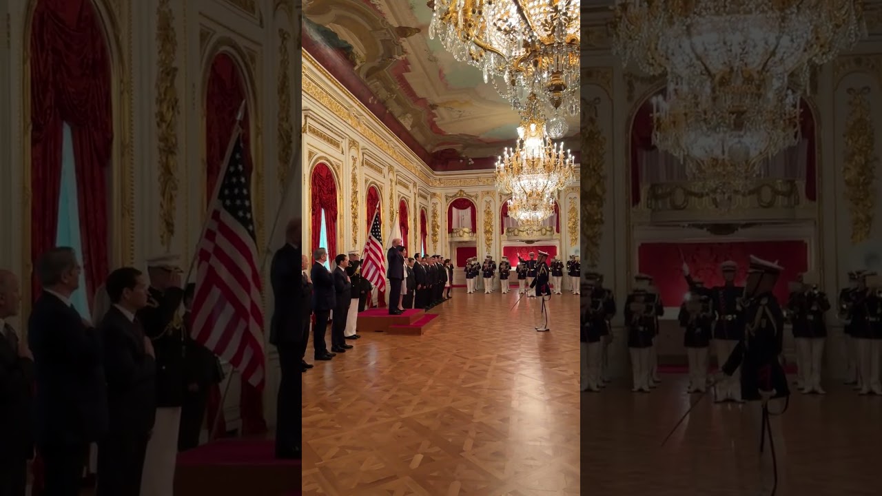 Welcome ceremony at Akasaka Palace for President Donald Trump 🇺🇸🇯🇵