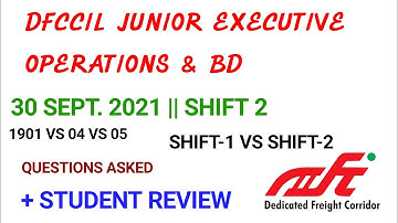 dfccil exam analysis 2021/dfccil exam review today/dfccil jr executive operations and BD analysis