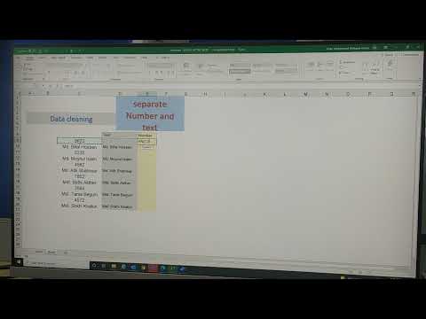 Data Cleaning: separate number and Text from single column.