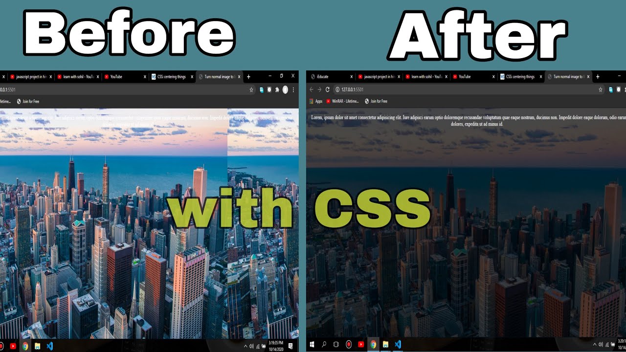 How to convert background image to darken mode in css - YouTube