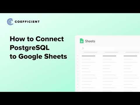 Connect PostgreSQL to Google Sheets: Bi-Directional Sync