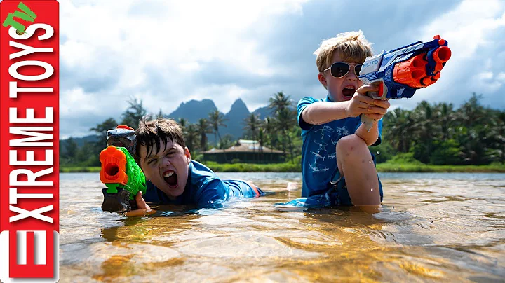 Nerf Battle With Jungle Creatures! Sneak Attack Squad Mayhem in Hawaii!