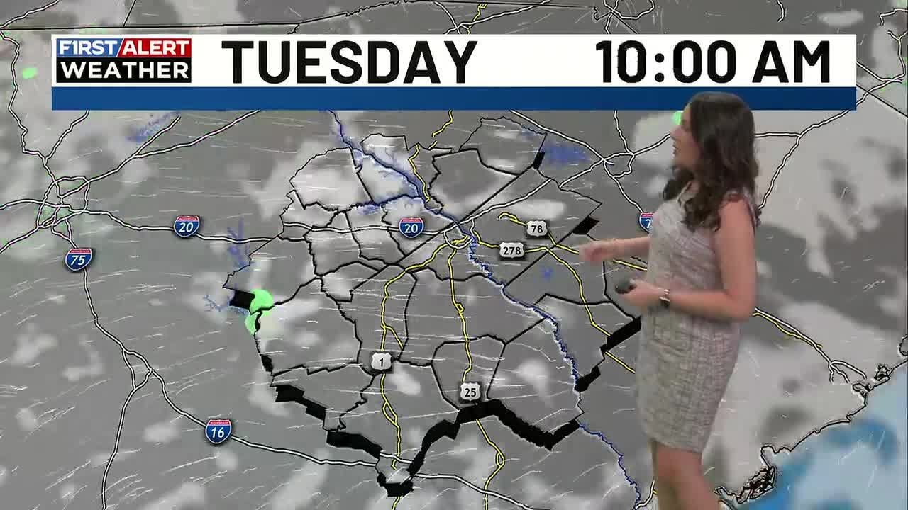 Rain overnight, staying hot through mid week.