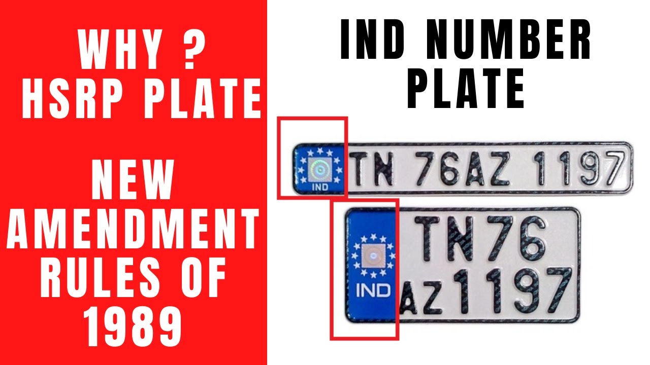 Hsrp Number Plate I Security Features I Ind Plate Mandatory I Rto Act 1989  I Tamil Nadu I Tamil - Youtube