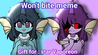 Won't bite meme Gift for : @Star-Vaporeon ( @doggydog6065 ) #starvaporeon