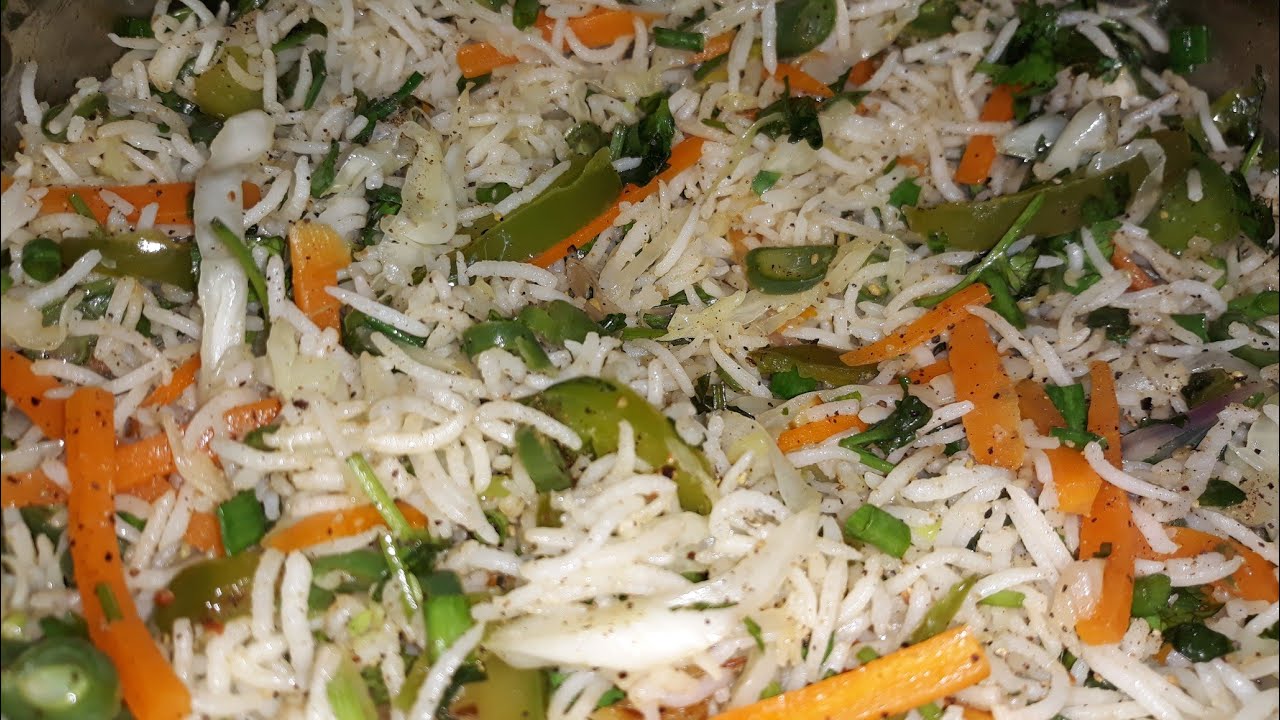 Healthy veg fried rice || used steam boiled vegetables || how to make veg fried rice || fried