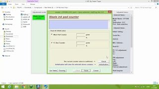 Reset Epson T21 T24 T25 T1100 waste ink pad counters - free program