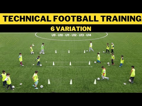 Технические тренировки по футболу | 6 Вариация | U9 - U10 - U11 - U12 - U13 - U14 |