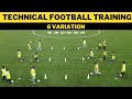 Technical footballsoccer training drills  6 variation  u9  u10  u11  u12  u13  u14 