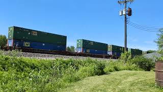 Norfolk Southern Westbound Intermodal Train in Butler, Indiana