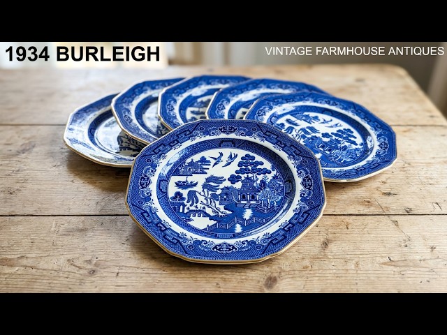 Burgess & Leigh Burleigh Ware Blue and White Willow China 10.25