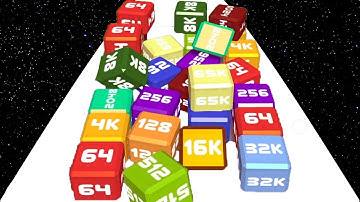 Merge Cube 2048 3D - ASMR Gameplay (Cubes Math, Level Up NumberBlocks Jelly Balls) Inka Kubes 02