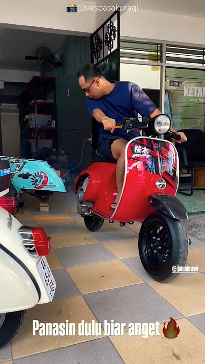 Manasin mesin monster 😈 #2stroke #vespa