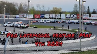 Sunset speedway Pro latemodel feature May 4th 2024