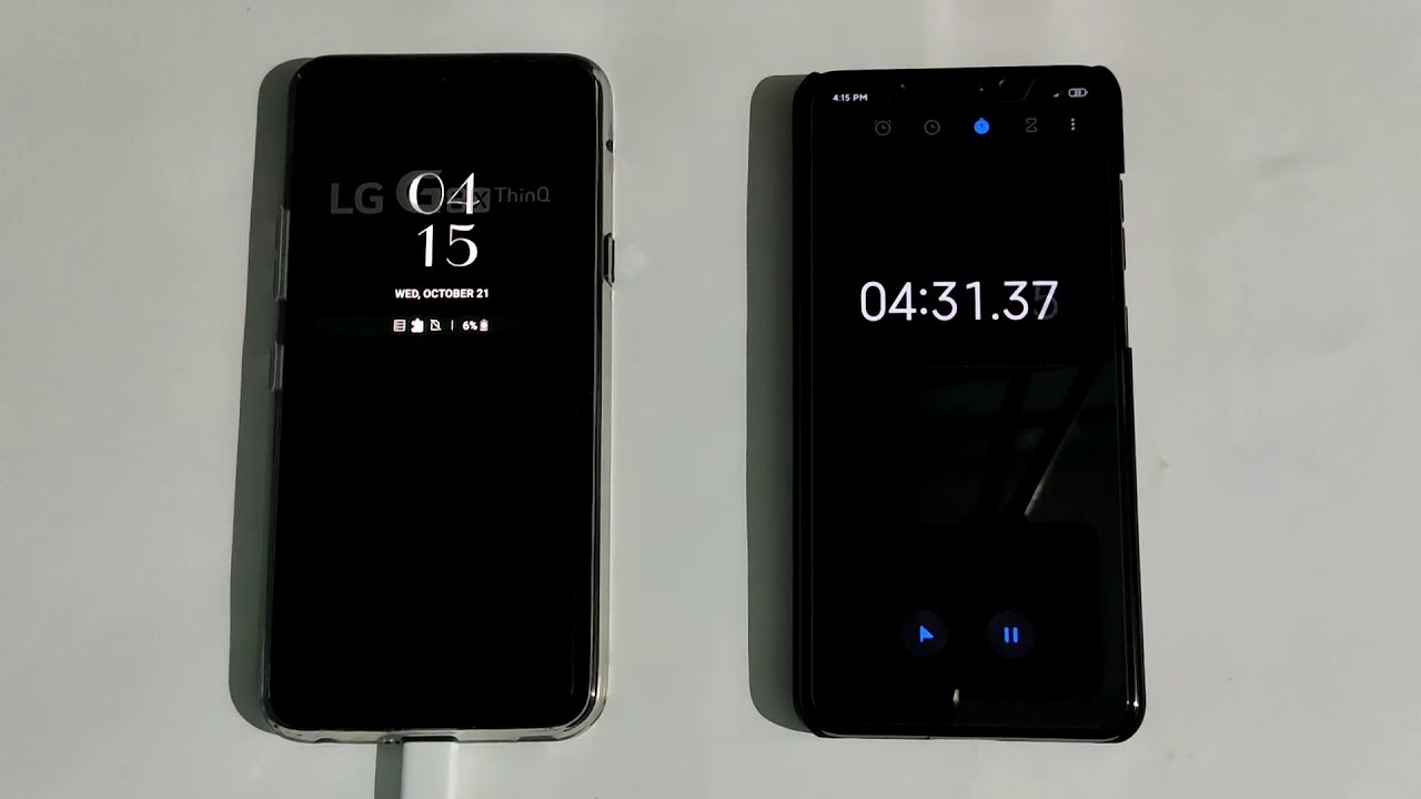 LG G8X Charging Test 0 % to 100 %