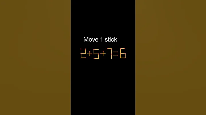 Move 1 matchstick to make equation true | math quiz | Brain test #matchstick #mathquiz #shorts