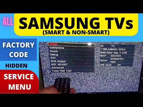 HOW TO ACCESS SAMSUNG TV FACTORY MENU || SAMSUNG SERVICE MENU CODE