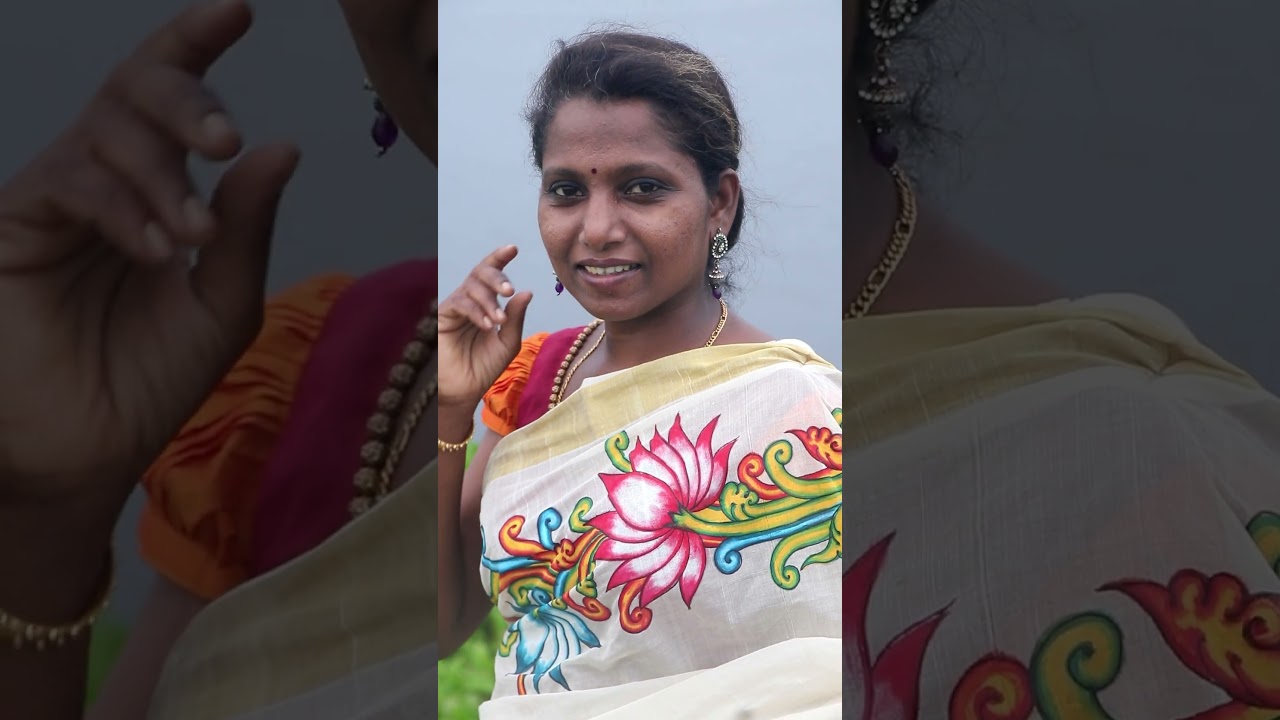 Parvathy Chamayam Mural painting on Kerala Kasavu Saree | Set saree | Saarank