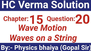 H.C. Verma Solutions - Wave Motion and Waves on a String - Chapter 15, Question 20