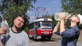 Transport of russian city Volgograd: colorful trains and well-kept Soviet trolleybuses and trams