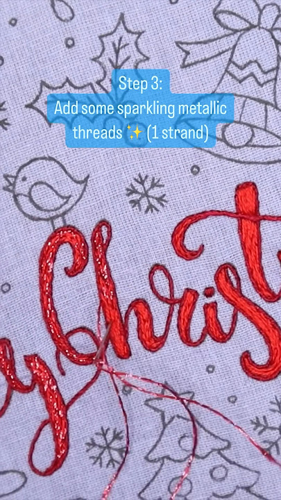 Advent Calendar Stitch-Along🎄 Day 1: Letters  📆 🎅 Free Christmas Embroidery Pattern for Beginners