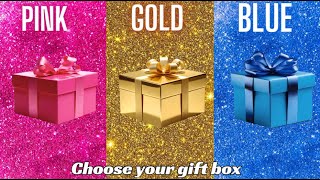 Choose Your Gift...! Pink, Gold or Blue 💗⭐️ 💙How Lucky Are You? 😱 #giftboxchallenge #chooseyourgift