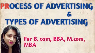 Process of advertising & Types of advertising......  for B.com, BBA, M.com, MBA