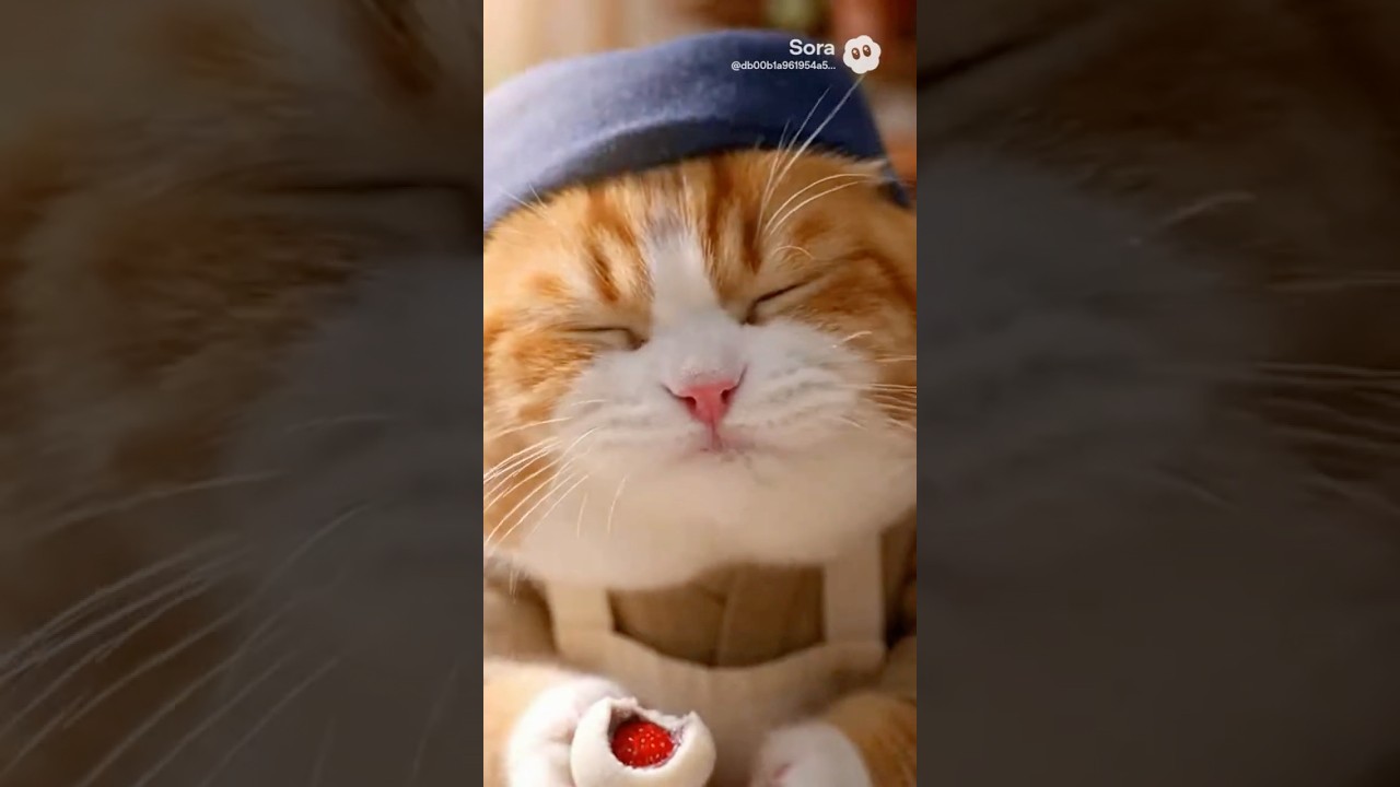 いちご大福🍓ヨシ！🐈 #いちご大福 #子ネコ #cute #猫 #pets #三毛猫