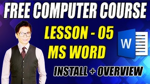 Free Online Computer Course Urdu Hindi Tutorial | Lesson-05 Office Installation and MS Word Intro
