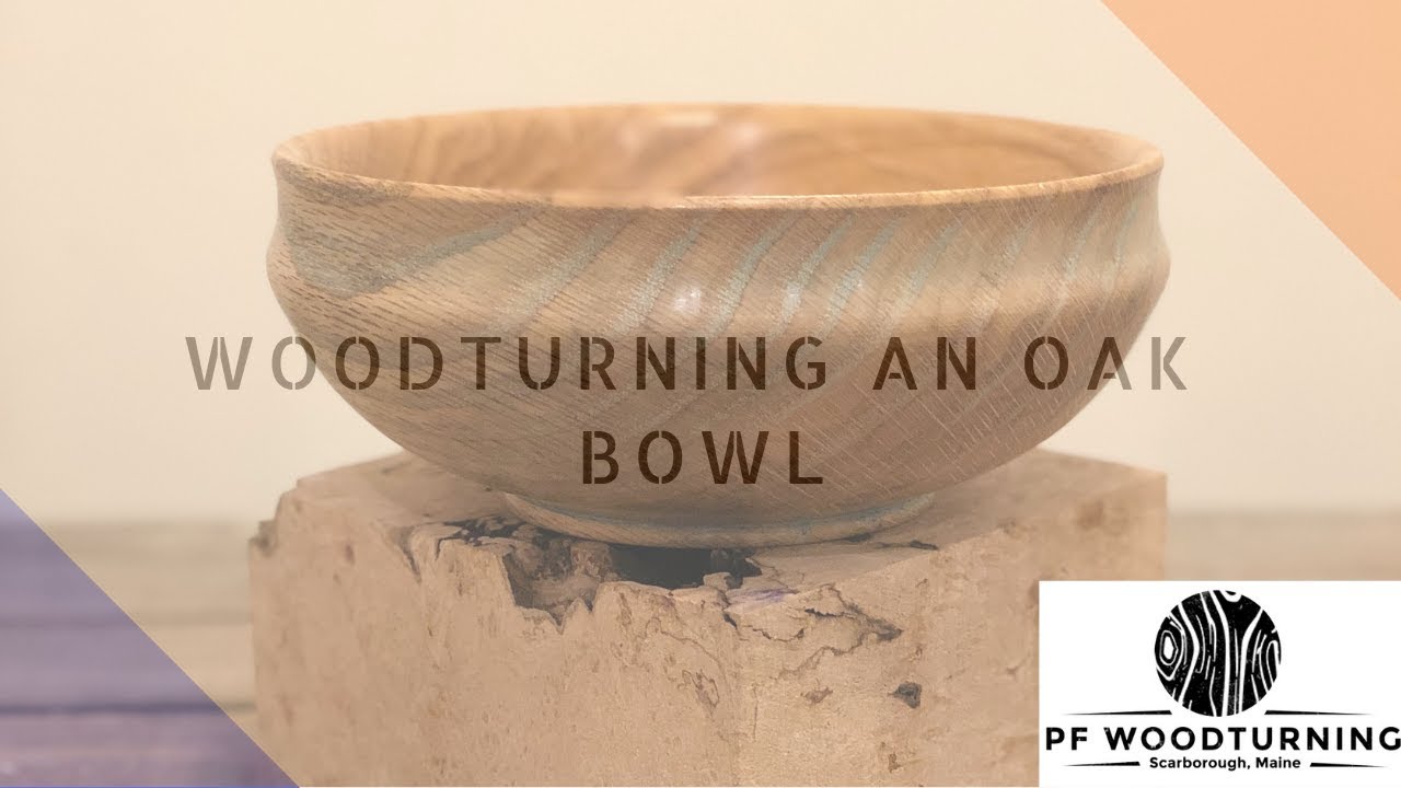 Woodturning Oak Bowl with Blue Embellishing Wax YouTube