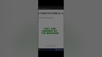 Comments in HTML | HTML in Telugu #coding #html #htmltags  #codewithbala #webdevelopment #codinglife