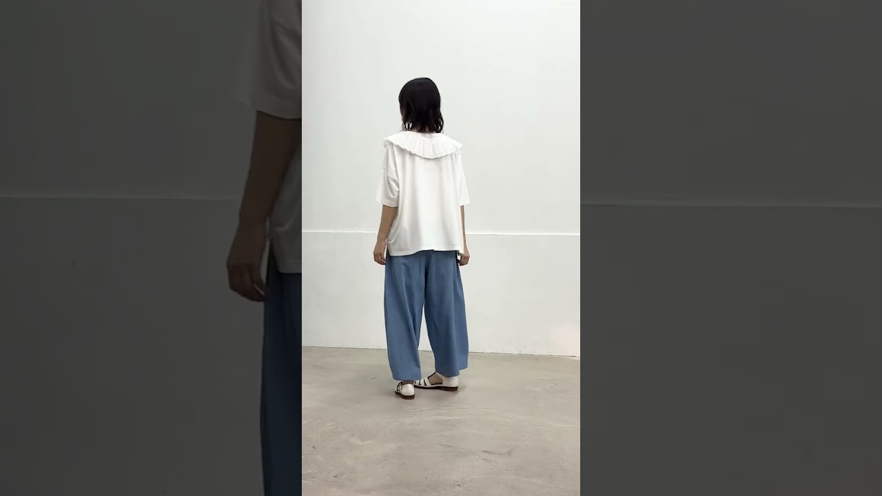 TUTIE.｜コットンリネンデニムタックパンツ - TUTIE.(ツチエ