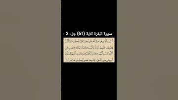 سورة البقرة الآية (61 جزء 2) |القارئ الشيخ : سعد الغامدي#سعدالغامدي #القران_نور_حياتي #القرآن_حياة