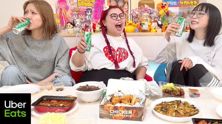 3姉妹がウーバー韓国料理爆食いしながら彼氏にもらってムカついた誕プレ発表