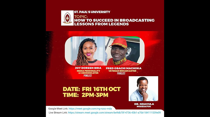 How to succeed in broadcasting: Fred Obachi Machoka & Joy Doreen Biira