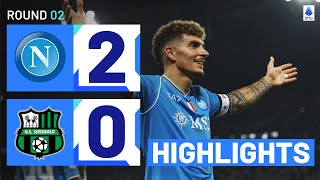 Napoli-Sassuolo 2-0 | Osimhen and Di Lorenzo strike for Napoli: Goals \& Highlights | Serie A 2023\/24