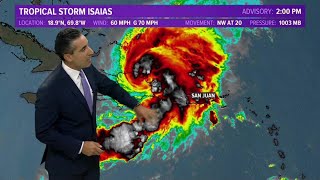 Thursday Tropics Update: Tropical Storm Isaias may go up Southeast Coast