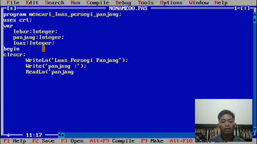 Turbo pascal - Menghitung Luas persegi panjang